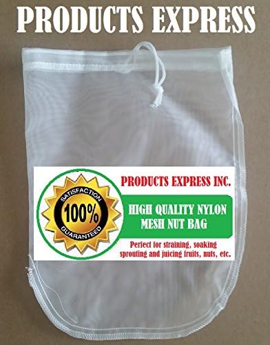 The Perfect Nut Bag | Strong &amp; Quick Drying Fabric | Stretch-proof Nylon Fabric, Food Grade Quality | Best Food Strainer, Superior Construction | Reusable, Washable Nut Milk Bag Strainer