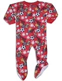 Carter's Watch the Wear - Infant Boys Footed Sports Blanket Sleeper, Red
