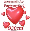 100 gro&szlig;e Herzluftballons ROT Umfang 80cm Valentinstag Hochzeit Dekoration LIEBE Herz Luftballons Hochzeitsdeko Ballons Party Verlobung Heiratsantrag Muttertag Geschenke Herzen Deko Herzballons