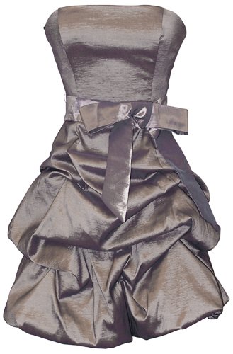 Strapless Taffeta Bubble Dress with Pull-Ups Formal Gown Prom Dress Modest Bridesmaids Gowns