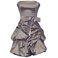 Strapless Taffeta Bubble Dress with Pull-Ups Formal Gown Prom Dress