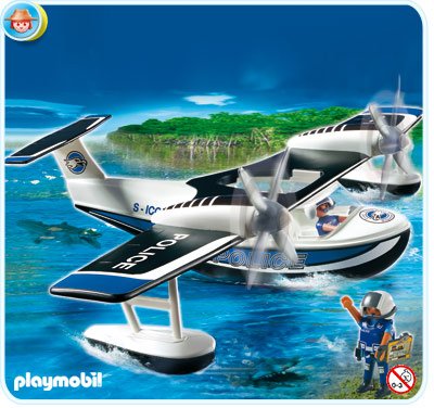 Childrens Toyshop  Toys : Playmobil 4445 Police seaplane / new for 2008