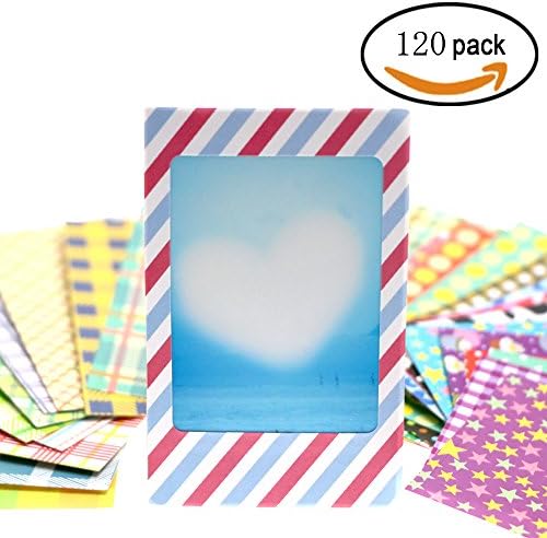 Fujifilm Instax Mini Stickers - WISAGI 120 Sheets Colorful Photo Sticker Borders Films Sticker for FujiFilm Instax Mini 8 7s 25 50s 90 70