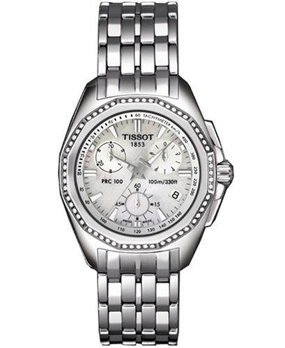 Buy Tissot Watches Tissot PRC100 Chronograph with Diamond Bezel Ladies Watch by Tissot