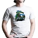 MOTORCYCLE - COOL AS A CUCUMBER (KIDS transfer) T-Shirt - 100% Fine Jersey Combed Cotton MENS / UNISEX T-Shirt - Sweat Shop Free