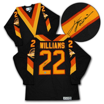 TIGER WILLIAMS Vancouver Canucks SIGNED Vintage Jersey
