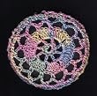 Pastels Multi Cartwheel Crocheted Hair Bun Cover- LARGE