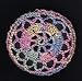 Pastels Multi Cartwheel Crocheted Hair Bun Cover- LARGE