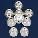 Bali Bead End Caps Silver Plated Beads 12.5mm Approx 8