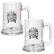 Sacramento Kings NBA 2pc 15oz Glass Tankard Set - Primary Logo by Great American Products