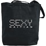 Canvas Tote Bag Black  Sexy Girls Haitian  Haiti Country