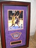 Steve Nash Autographed 8x10 with Phoenix Suns Patch Professionally Framed and Matted W/ 2 COAs Steiner