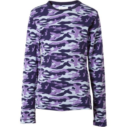 Columbia Cozy Cabin Thermal Long Underwear Top Eclipse Blue Camo 14/16