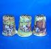 Birchcroft Porcelain China Collectable Thimbles - Set of Three Gold Working Horses