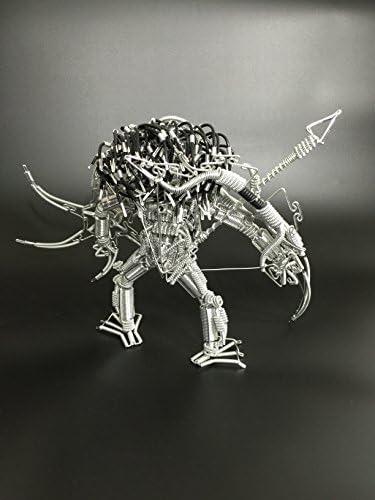FingersStudio 45cm Aluminum Wire Braided Predator /Alien Sculpture - best men's gear, home decor, collection &amp; gift idea