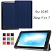 Fire 7 2015 Case - NEWSTYLE Ultra Slim Shell Lightweight Tri-fold Stand Cover for Amazon Fire 7 Inch Tablet(5th Generation 2015 release ONLY), Navy Blue