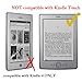 CE Compass Amazon Kindle 4 4TH 4 Gen LED Light Lighted Leather Case Cover Black