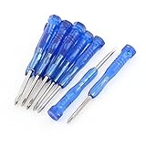 uxcell　プラスドライバービット　ドライバービット　クロスヘッド　プラスチックハンドル　ブルー　28mmのシャフト　10個