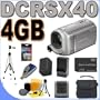 Sony DCR-SX40 Palm-Sized Camcorder with 60X Optical Zoom (Silver) BigVALUEInc Accessory Saver 4GB FH100 Battery/Rapid Charger Bundle