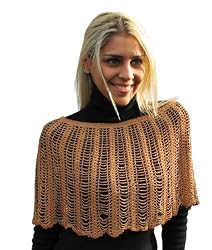 Handmade Shoulder Poncho - Precious Gold (100% Hand-crocheted) [Apparel]