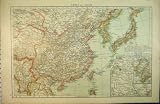 MAP CHINA JAPAN SIAM PEKING YELLOW SEA PHILIPPINE