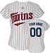 Minnesota Twins Women's -Personalized with Your Name- Pinstripe Replica Jersey
