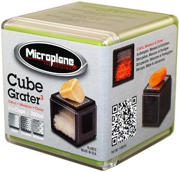 Microplane 34702 Cube Grater Green Stainless Steel Blades 3 Grating Types New