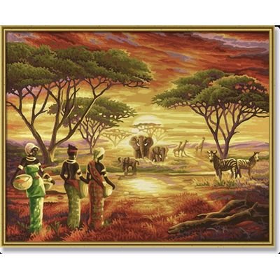 Schipper 9130 426 - Malen nach Zahlen, Malerisches Afrika, 40x50 cm Preisvergleich