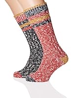 Pepe Jeans London Pack x 2 Calcetines Norbury (Rojo / Gris)