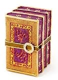 JMC Purple And Gold Book Style Pill/Trinket Box