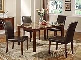 ACME Faux Marble 5-Piece Dining Set