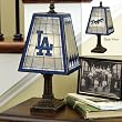 Los Angeles Dodgers Memory Company Art Glass Table Lamp MLB Baseball Fan Shop Sports Team Merchandise
