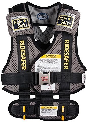 RideSafer Type 3 GEN3 Travel Vest - Gray/Black - Large by RideSafer