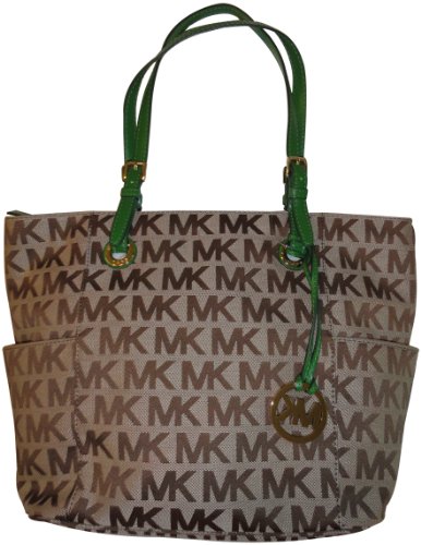 Women's Michael Kors Purse Handbag Tote Jet Set E/W Signature RTW Jacquard Garden