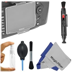 Accessory Kit for NIKON D90 Digital SLR Camera - Includes: Hard LCD Screen Protector + Deluxe Cleaning Kit + Lens Cleaning Pen + Premium MagicFiber Microfiber Lens Cleaning Cloth