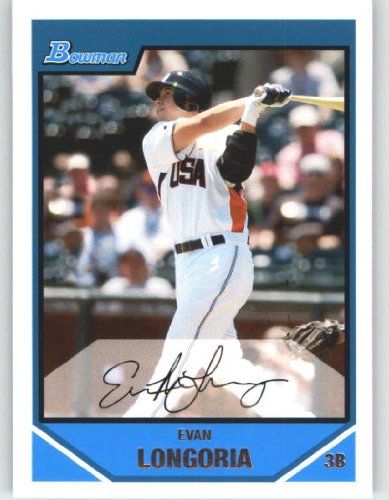 2007 Bowman Draft Draft Picks (Future's Game Prospects) #BDPP99 Evan Longoria - Tampa Bay Devil Rays (XRC - Rookie Card / Prospect) (Baseball Cards)