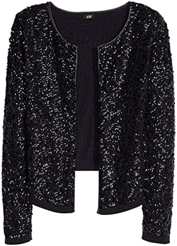 Oure Women Black Sequins Cardigan Short Casual Jackets
