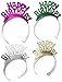 Creative Converting Foil Tiaras 4/Pkg, Happy Birthday Assorted Colors