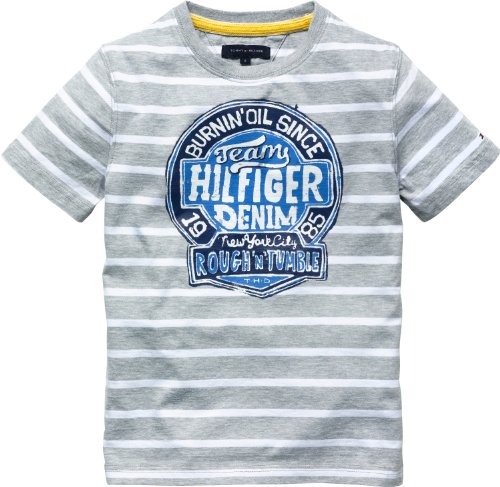 Tommy Hilfiger Jungen T-Shirt, gestreift SAILOR STRIPE CN TEE S/S/E557103207, Gr. 140 (10) Preisvergleich