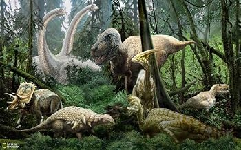 Brewster Nat Geo Kids NG94615 Pre-pasted Wall Mural Dinosaurs, 72-Inch Width x 45-Inch Height