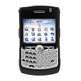 Solid Black Rubberized Snap on Case for RIM Blackberry 8300 8310 8320 8330  ....