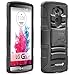 Fosmon STURDY Shock Absorbing Dual Layer Hybrid Holster Cover Kickstand Case for LG G3 - Retail Packaging (Black)