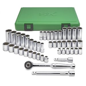 SK Hand Tools 94545 3 8-Drive Universal Spline Socket Set, 45-Piece by 
