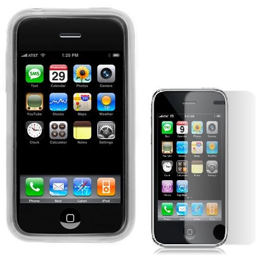 Clear Durable Soft Gel Skin Cover Case + Clear Full LCD Screen Protector for AT&T Apple Iphone 3G - Iphone 3G S 3GS Smartphone By GTMax Clear Durable Soft Gel Skin Cover Case + Clear Full LCD Screen Protector for AT&T Apple Iphone 3G - Iphone 3G S 3GS Smartphone By GTMax
