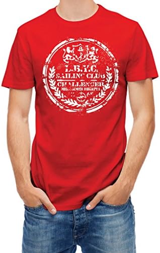 T-shirt Sea nautical sailing club Red M