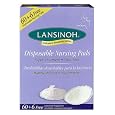 Lansinoh 20265 Disposable Nursing Pads, 60-Count Boxes (Pack of 3)