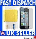 Wired-Up iPhone 4 LCD Screen Protector & Cleaning Cloth Kit for New Apple iPhone 4 4G ...