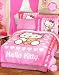 Hello Kitty Love Pink Girls Comforter Bedding Set Twin