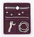 Velvet Jewelry Tray - Stacking - Rings 'n Things (Burgundy) (1.5" H x 8.25" W x 9.25" D)