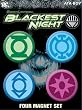 Green Lantern Blackest Night Good 4 Piece Round Refrigerator Magnet Set